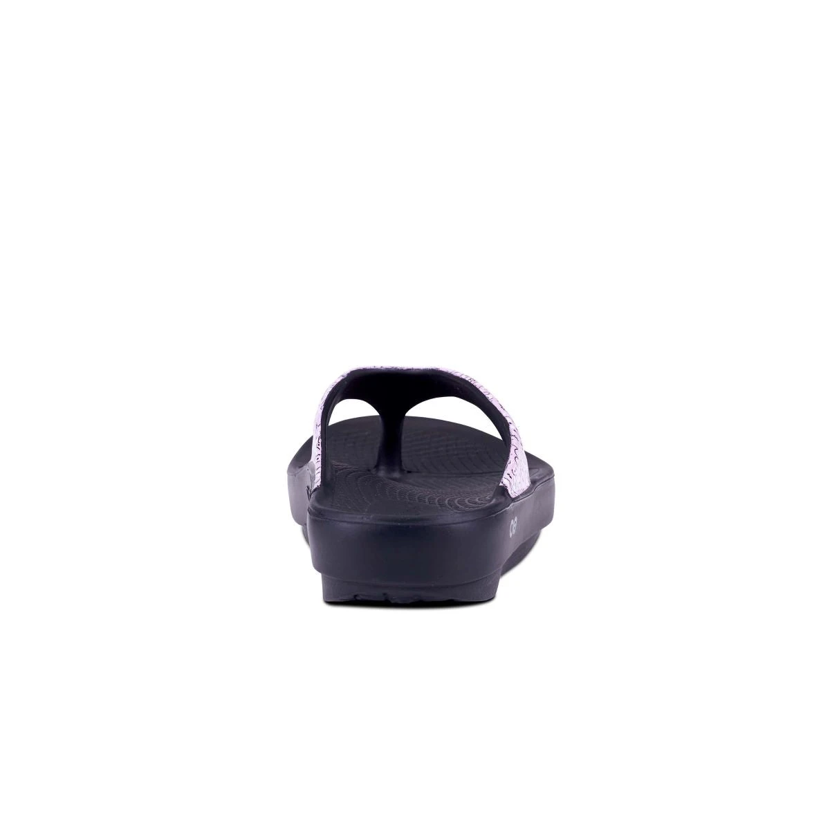 'OOFOS' Women OOlala Luxe Thong - Black / Pink Bandana - Image 5