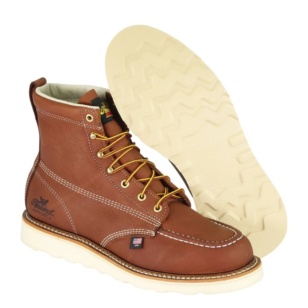 'Thorogood' Men's 6" American Heritage MAXWear Wedge™ Soft Toe - Tobacco - Image 2